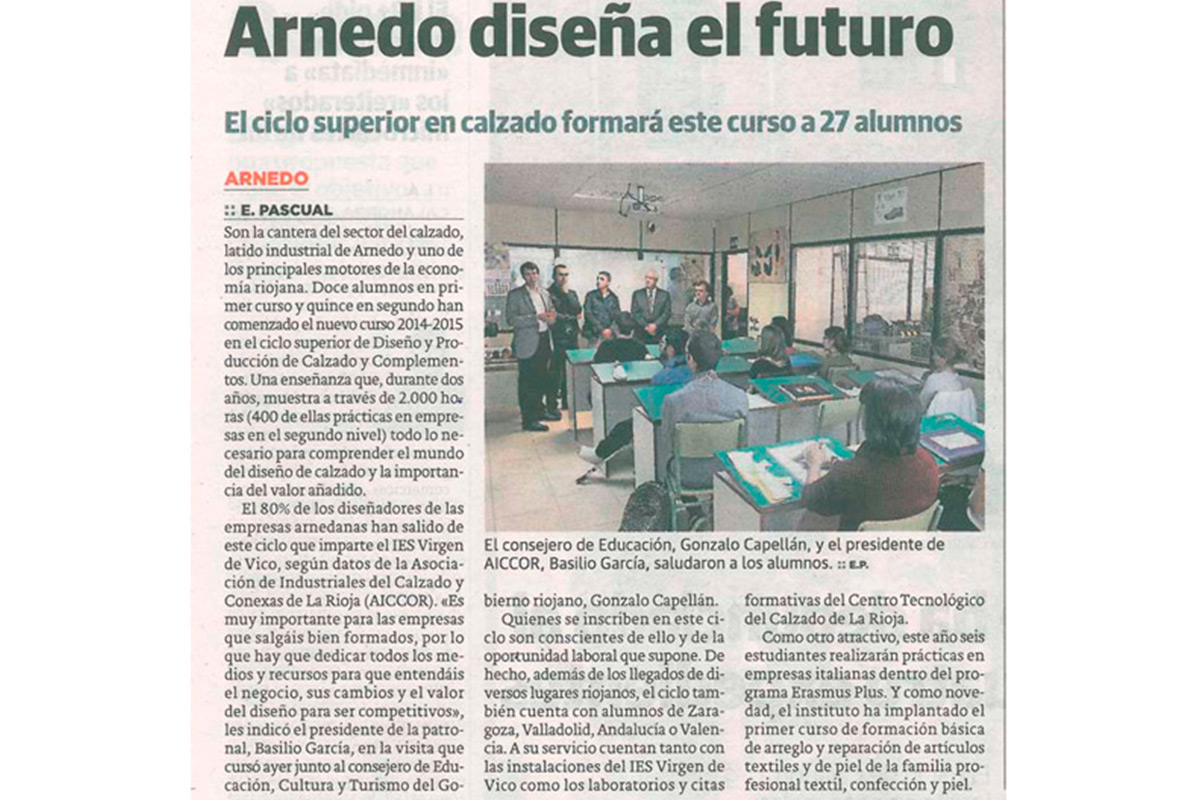 Vista del Consejero de Educación D. Gonzalo Capellán